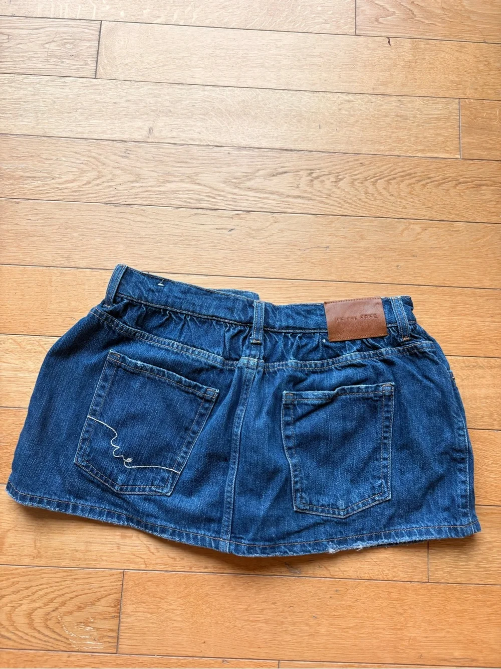 Free people we the free denim skirt with skort built in